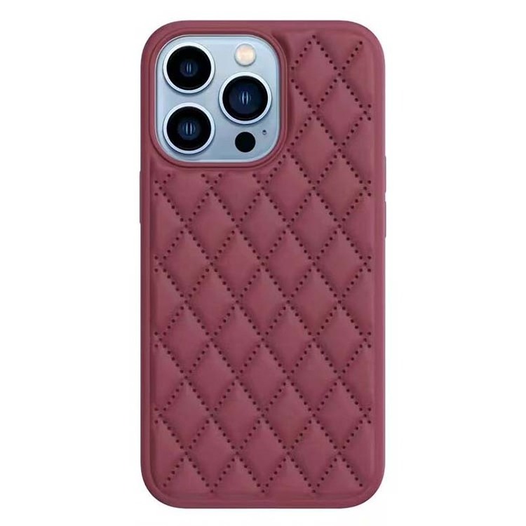 New releases mobile accessories diamond lozenge liquid silicone phone case for Apple iPhone 11 Pro solid color silicone case