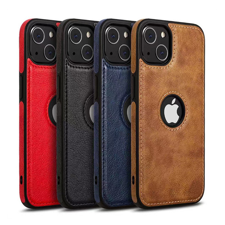 High Quality Phone Cases with Logo Hole Cell Phone Leather Case for Apple iPhone 13 12 Pro 11 Pro Max Xr Xs 7 8 Leather Cover