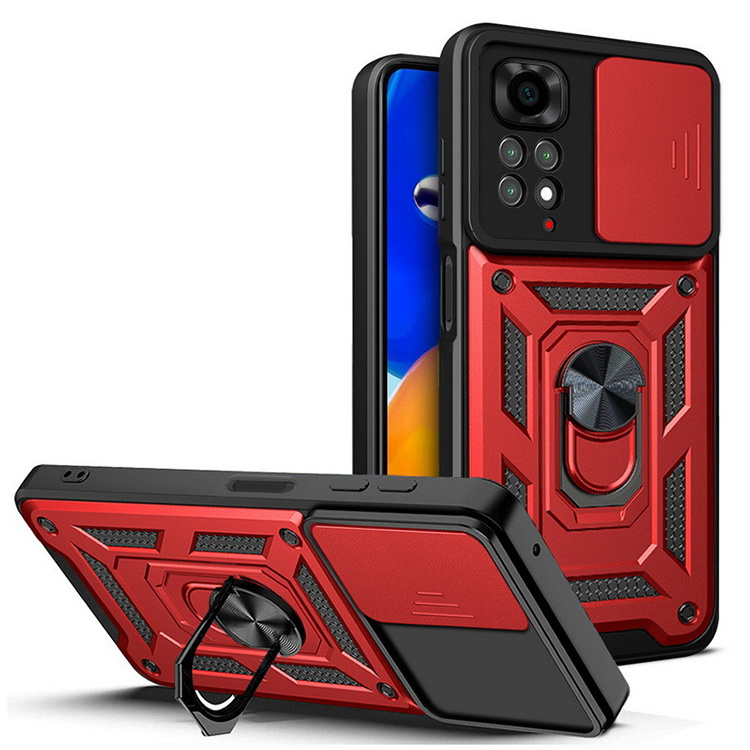 Rubber hard hybrid rugged stents mobile phone case for Redmi note 11 pro back cover for Redmi note 10 11 camera protect case