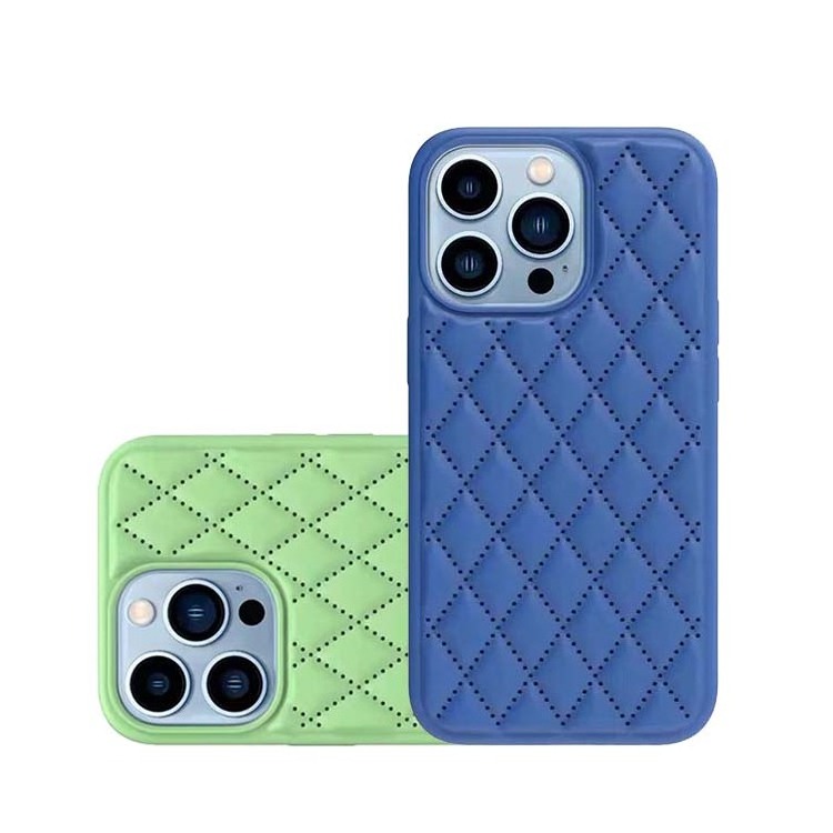 New releases mobile accessories diamond lozenge liquid silicone phone case for Apple iPhone 11 Pro solid color silicone case