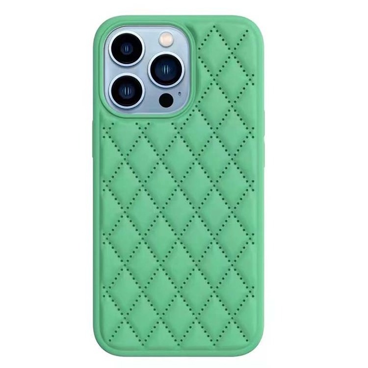 New releases mobile accessories diamond lozenge liquid silicone phone case for Apple iPhone 11 Pro solid color silicone case