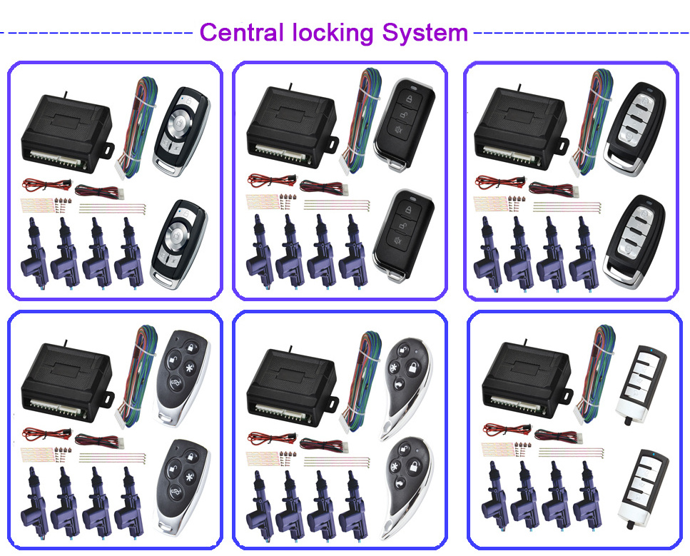 Car Accessories High Quality Auto Remote Central Power Door Lock Unlock Remote Kit Keyless Entry 4 Doors T202