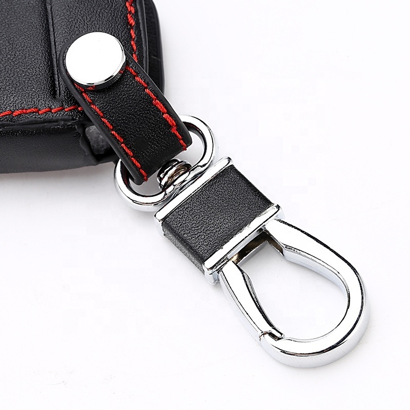 Leather Key Case Cover For Jeep Grand Cherokee Compass Patriot Dodge Journey Chrysler 300C Car Key Chain For Jeep Key Fob Cover