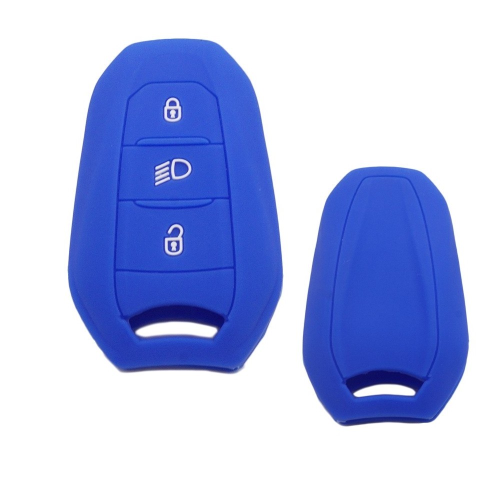 Shell Cover Holder Car Key Fob Case 5008 DS5 DS6 For Peugeot 208 DS3 For Citroen C4 C5 X7 Silicone Rubber Smart Remote Key Cover