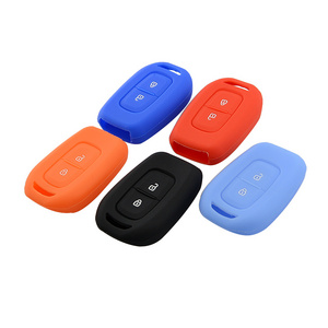 Silicone Car Key Cover Case Holder for Renault Dacia Dokker Duster Logan Laguna Scenic Master Megane 2 Button Remote Key Cover