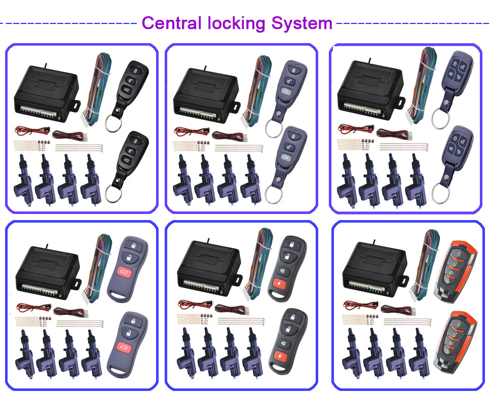 Car Accessories High Quality Auto Remote Central Power Door Lock Unlock Remote Kit Keyless Entry 4 Doors T202