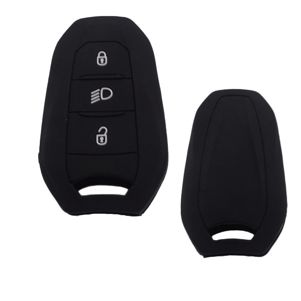 Shell Cover Holder Car Key Fob Case 5008 DS5 DS6 For Peugeot 208 DS3 For Citroen C4 C5 X7 Silicone Rubber Smart Remote Key Cover