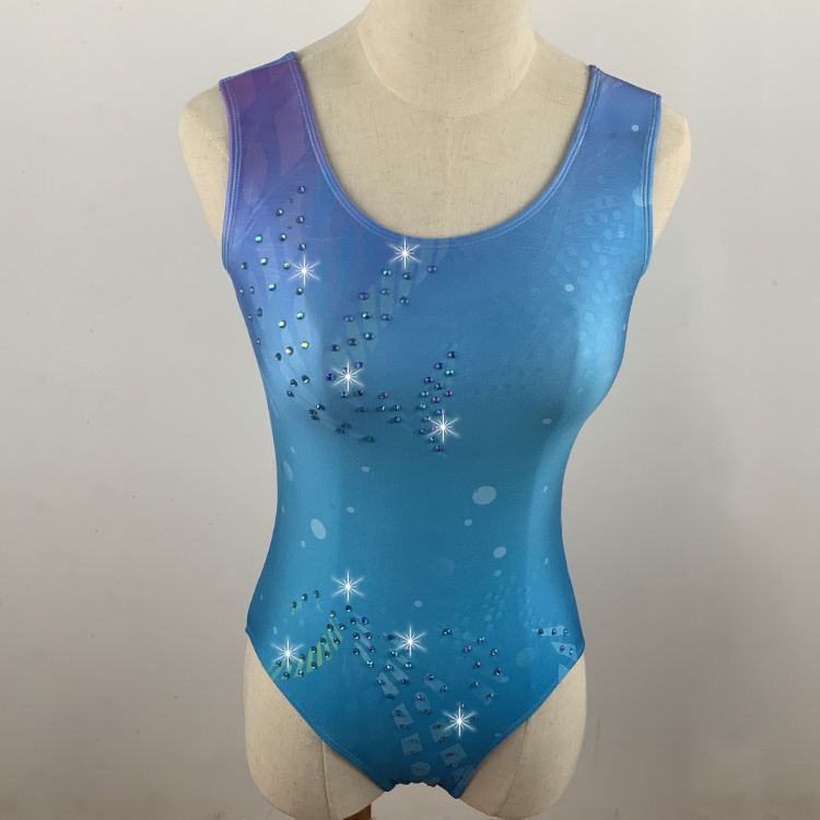 Custom new design  High Quality Leotards Gymnastics Girls Polyester Spandex Fabric Dance Training Tops Ballet Leotards