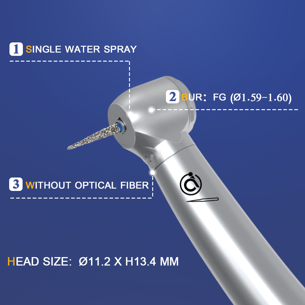 AI-MX2-M4 Single Spray dental High Speed Air Turbine Handpiece Push Button Chuck Ceramic Bearings Replacement Cartridges