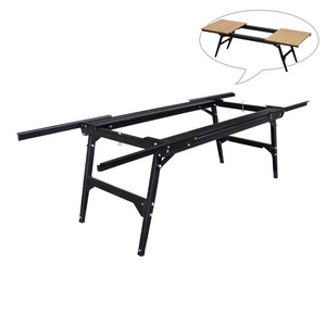 IGT Stainless steel Outdoor Cooking Table Camping Mobile Kitchen Table Folding Combination Table  Shelf  Installation