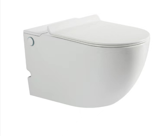 Tankless Pulse Flushing Wall Hung Toilet Ceramic Water Closet Round Shape Seat Cover No Tank New Toilets