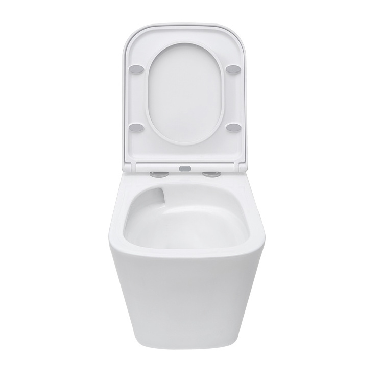 High Quality Square Tornado Wall Mounted Toilette Bathroom Wash Down Super Swirling Toilet