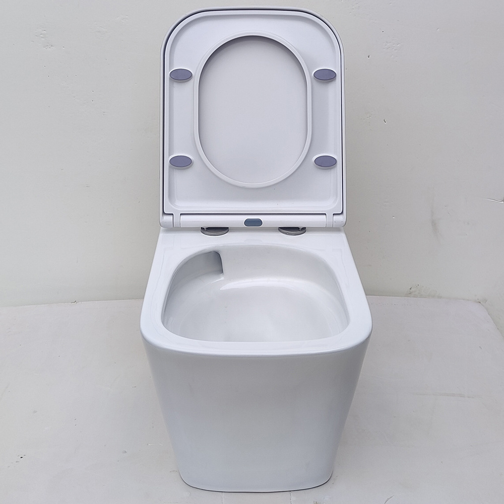 High Quality Square Tornado Wall Mounted Toilette Bathroom Wash Down Super Swirling Toilet