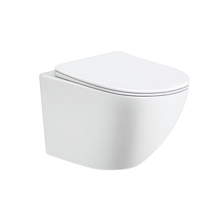 Cheapest Classic Wall Hung Toilet In Stock Fast Delivery Round Rimless Bathroom Toilet WC