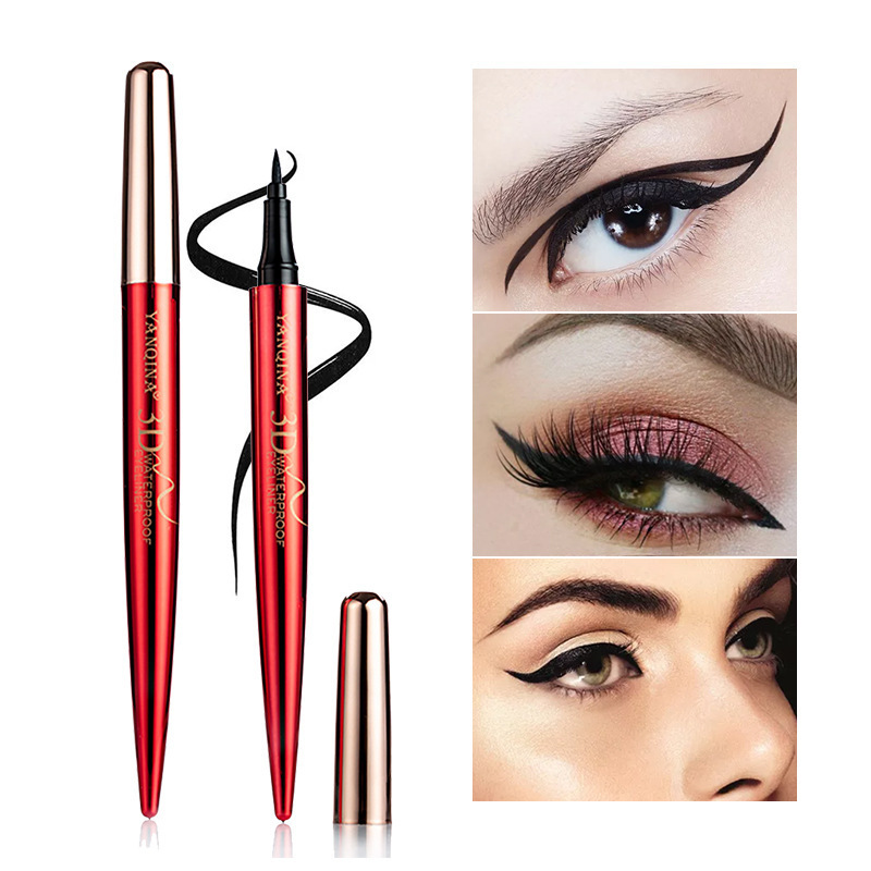 Fashionable Portable Cool Black Quick-Drying Non-Smudge Eyeliner Waterproof And Long-Lasting Eyeliner