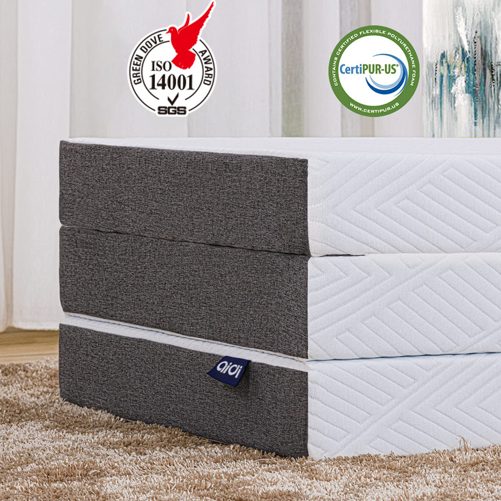 AIDI FTM-02 3 Trifold Sleep Pad Futon Camping Mat Portable Foldable Floor Bed Memory Foam Mattress For Guest Home Car Outdoor