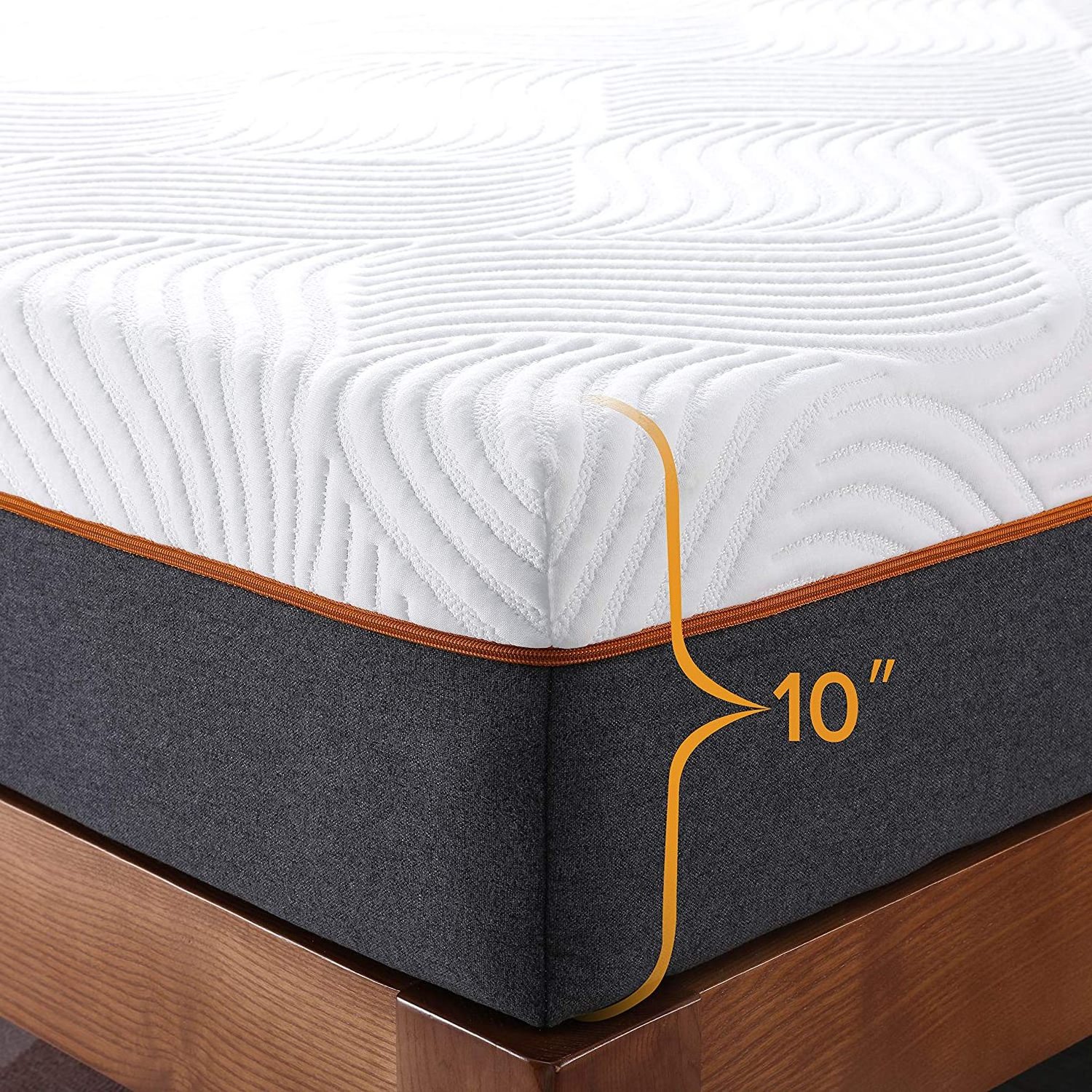 UK Fire Resistant Medium Firm Double Mattress 3-4FT Gel Memory Foam Sprung 10 Inch Spring Hybrid Breathable Individually Coils