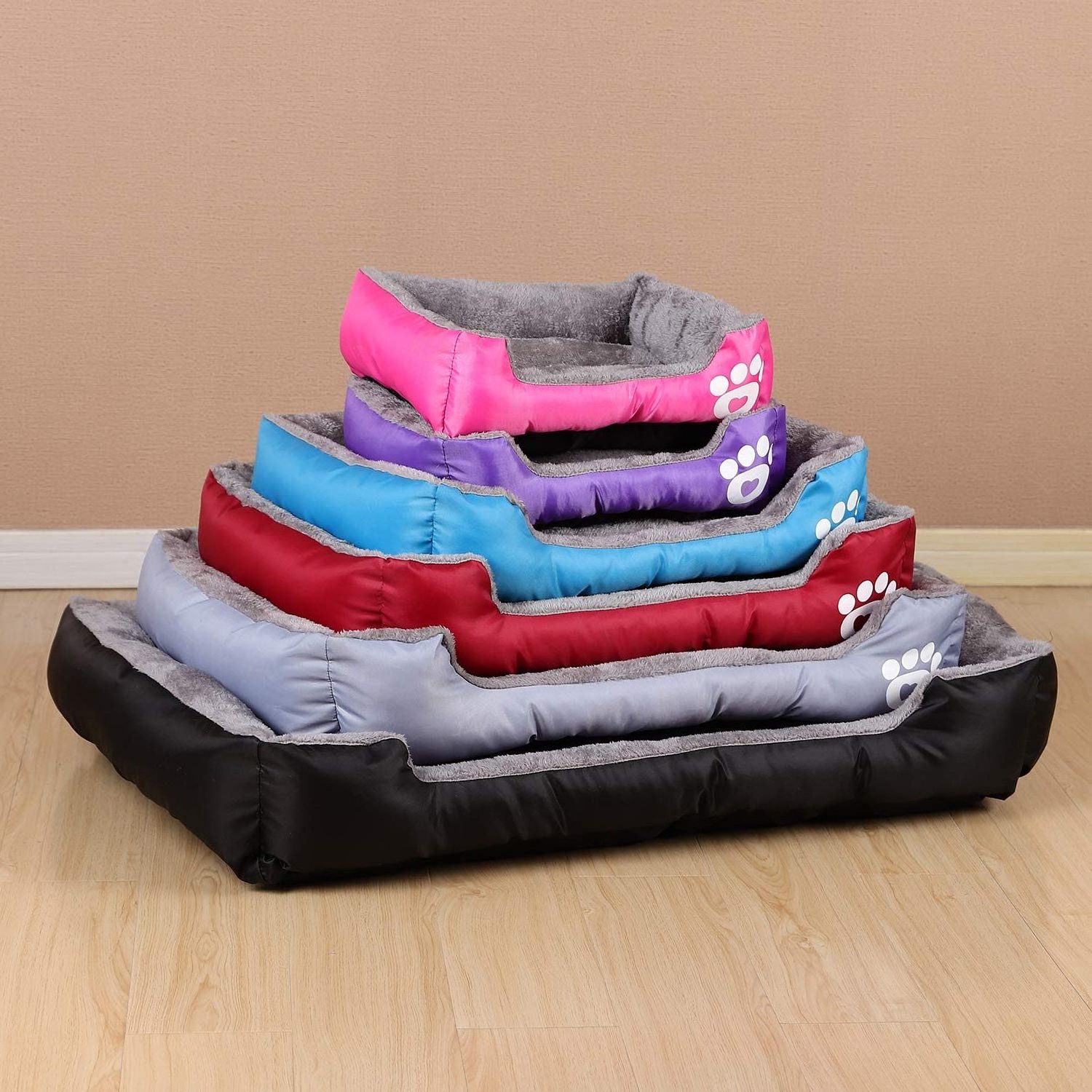 Luxury All Weather Dual Use Double Sided Plush Pet Beds & Accessories Breathable Couch Fluffy Nest Large Rectangle Sofa Bed Dog