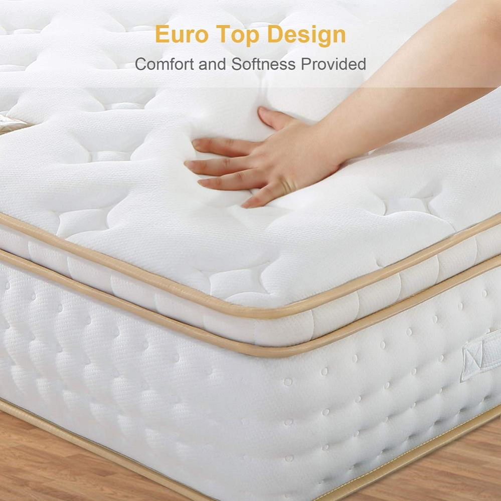 AIDI Euro Top Fireproof UK Bed Mattress Queen King Size Fabric Latex Memory Foam Hotel Roll Up Bonnell Spring Mattress In A Box