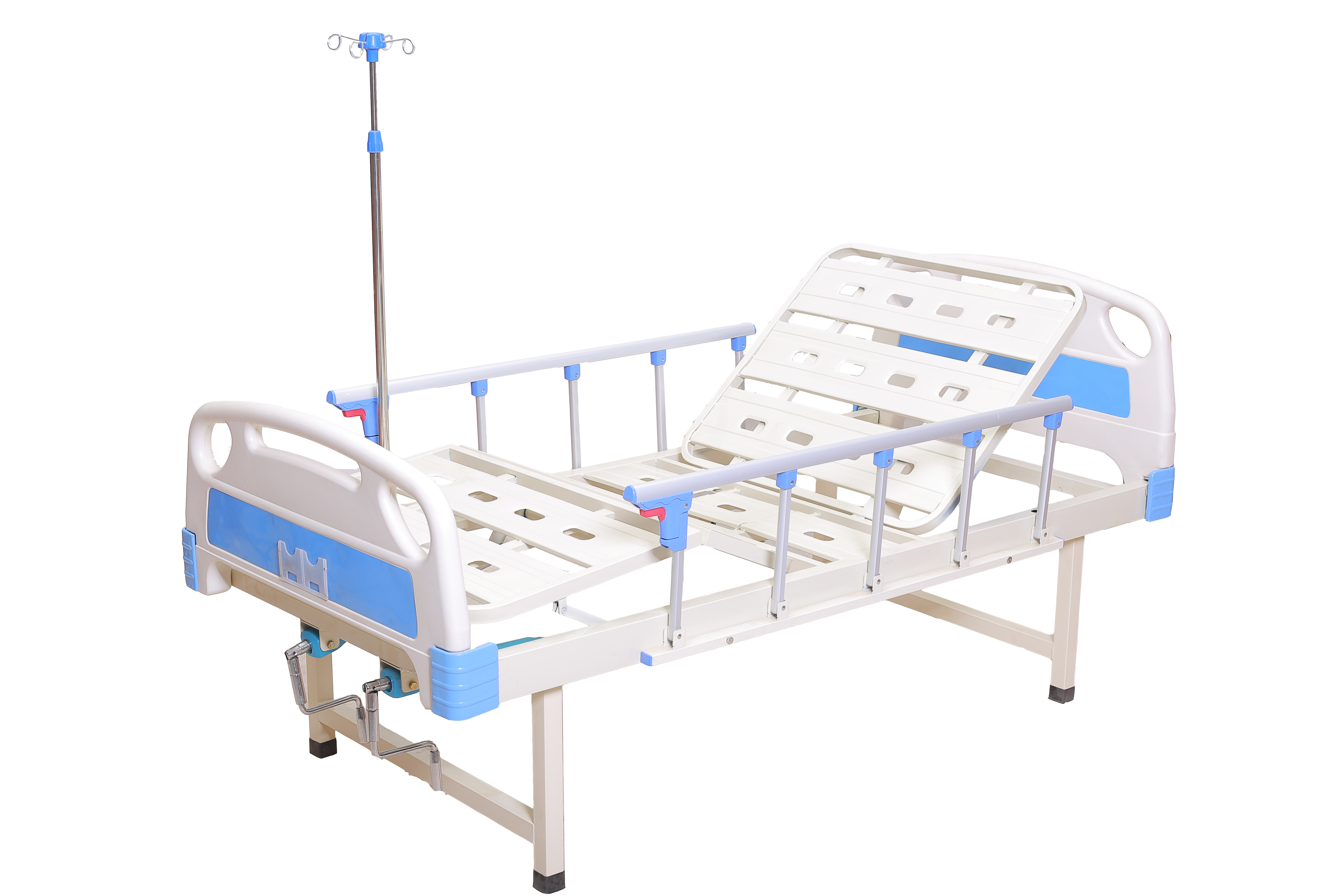 AI DI Free Sample Custom Medical Furniture Metal Bed Cama Clinica ABS 2 Crank 2 Function Icu Nursing Hospital Bed For Patients