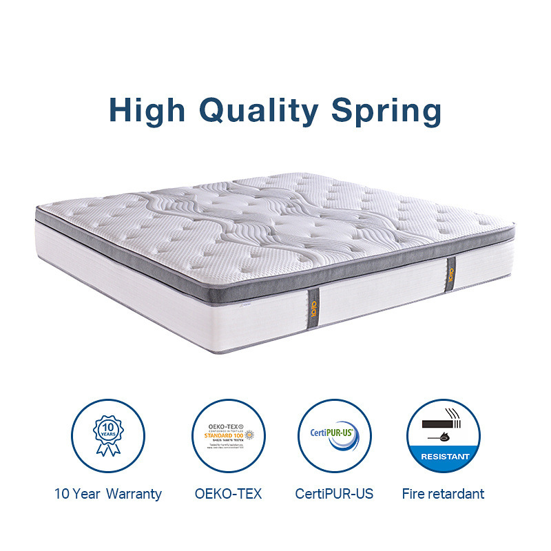 Free Sample Mattress Colchone Luxury Queen King Matelas 12 inch 7 Zone Pocket Coil Latex Spring Memory Foam Mattress with Box