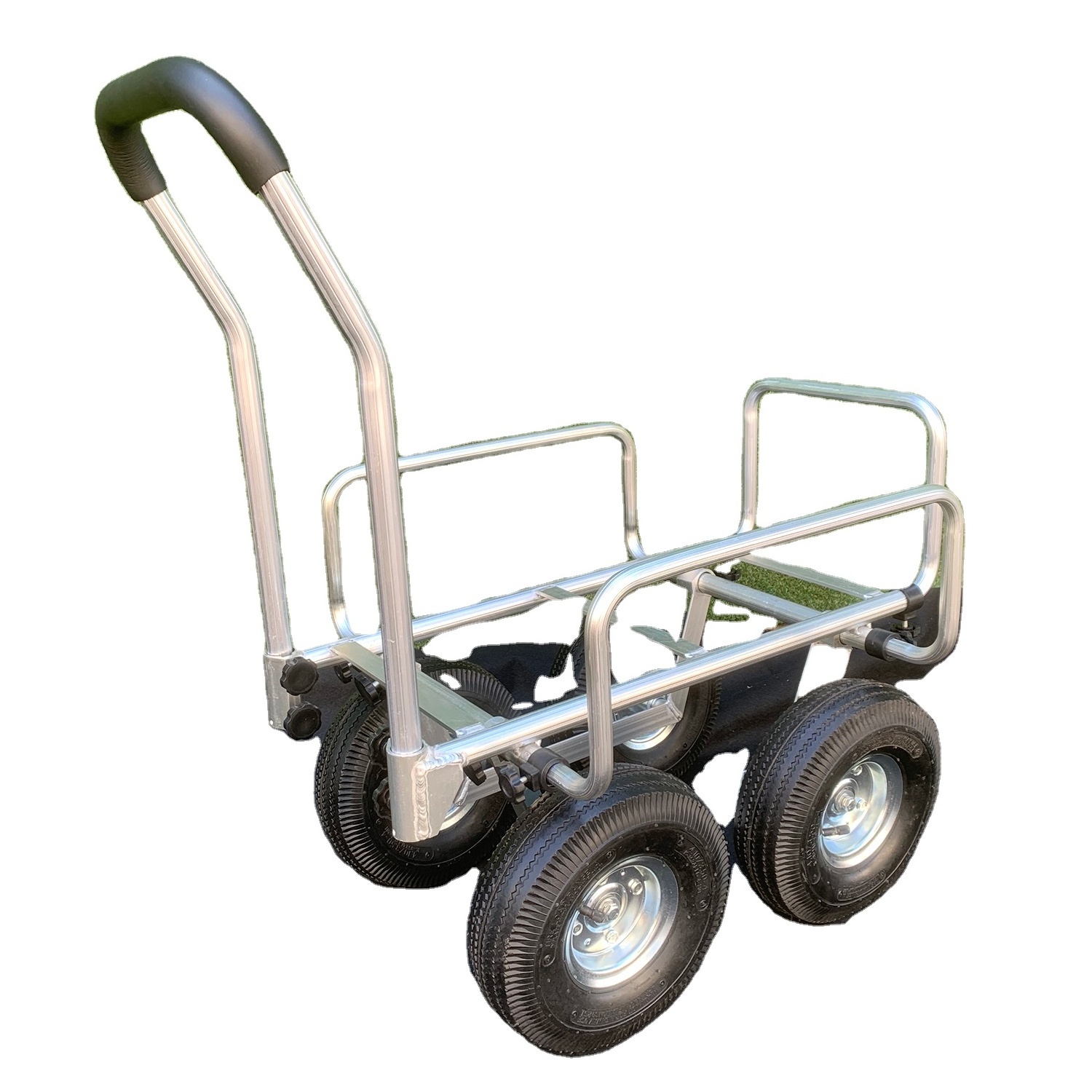 4 Wheel Logistics Carts Multifunction Storage Trolley Cage Folding Hand Truck Cage Cart Wagon Warehouse Hand Trolley