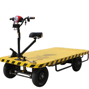 wholesale wheel heavy electric trolley for hospital and industrial outdoor logistics cargo mover truck hand cart