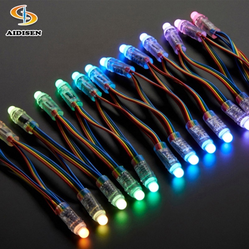 Digital LED Pixel Light 12mm WS2811 IC Full Color Pixel LED Module Light DC 5V input IP68 RGB waterproof