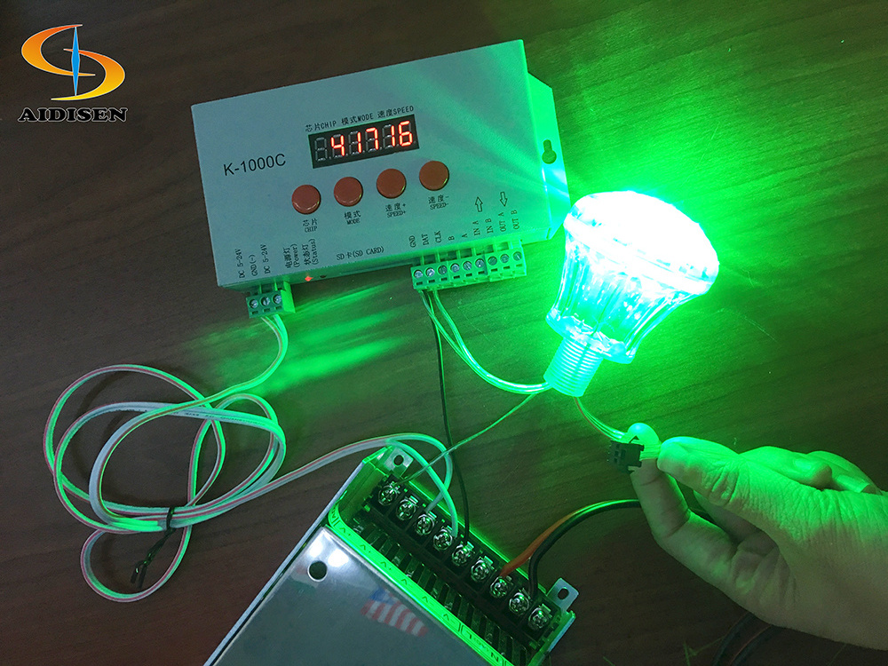 Amusement park Led lamp controller programmable sd card led rgb controller