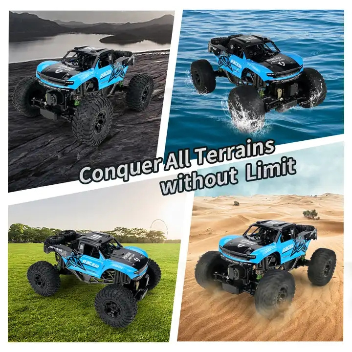 Jjrc Q96 Big Wheels All Terrain Waterproof Off-road Amphibious Vehicle Hobby Climbing Radio Remote Control Toy Rc Drift Car 1:10