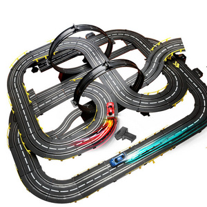 Two-Player Battle Fun Games Electric High Speed Vehicle Slot Toys Race Track Racing Set 2 Cars 21.2m Loop Long Tracks For Boys