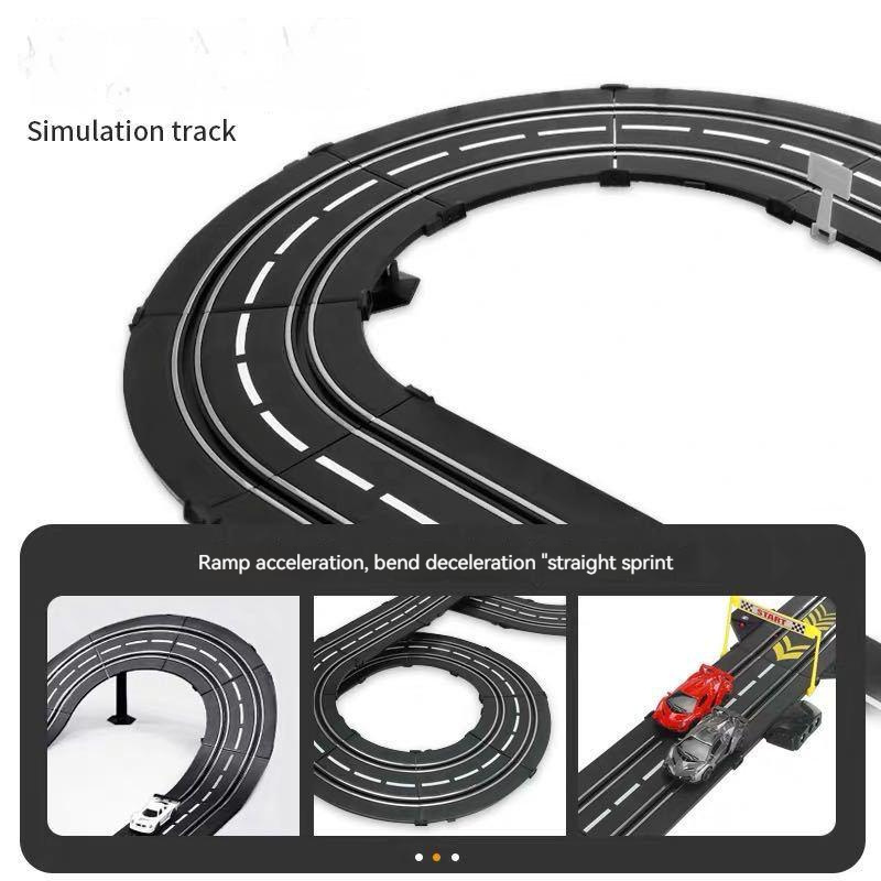 Two-Player Battle Fun Games Electric High Speed Vehicle Slot Toys Race Track Racing Set 2 Cars 21.2m Loop Long Tracks For Boys