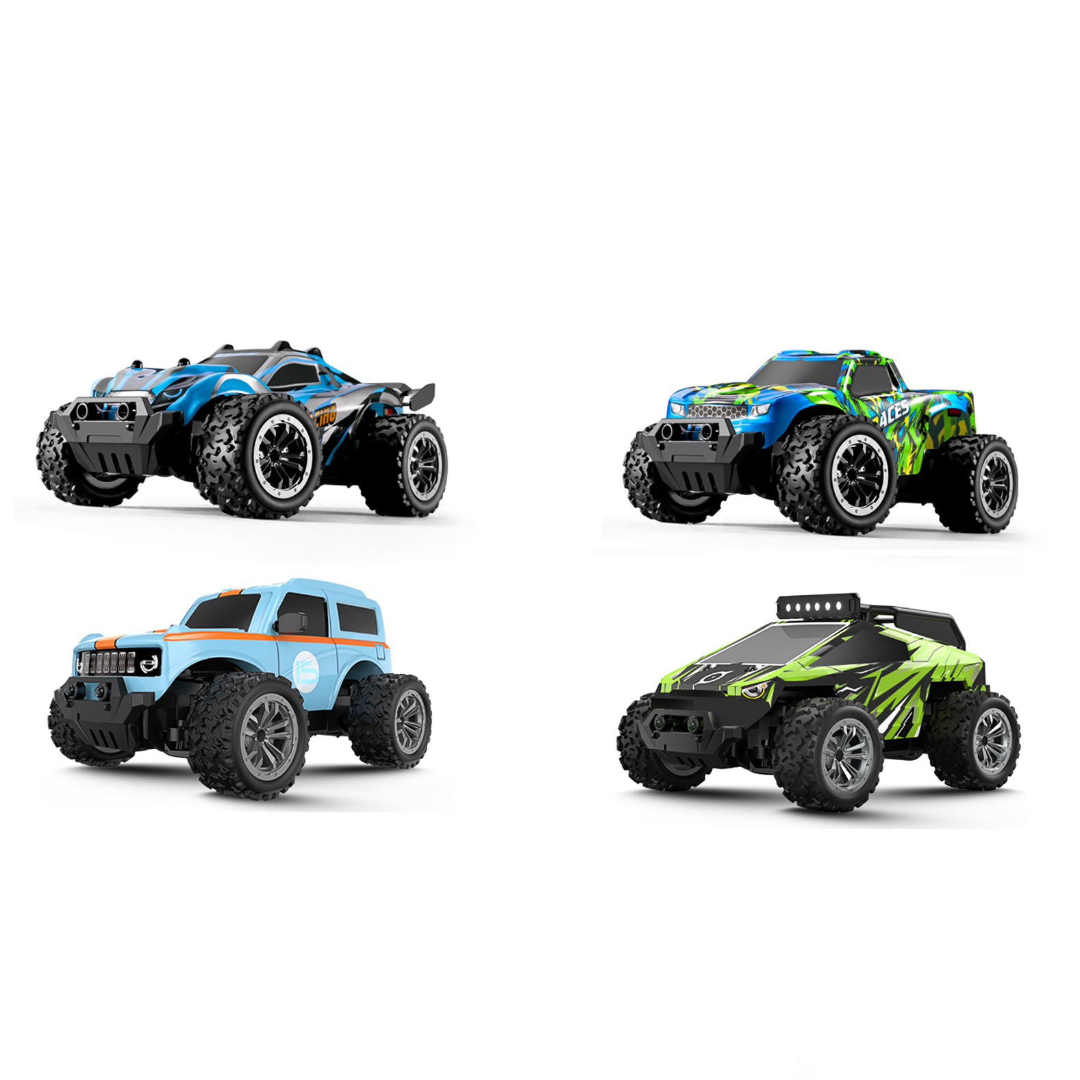 1:20 All Terrain Off Road Radio Remote Control Toy Anti Collision Soft Tires Electric 20km/H High Speed Racing Drift Rc Cars