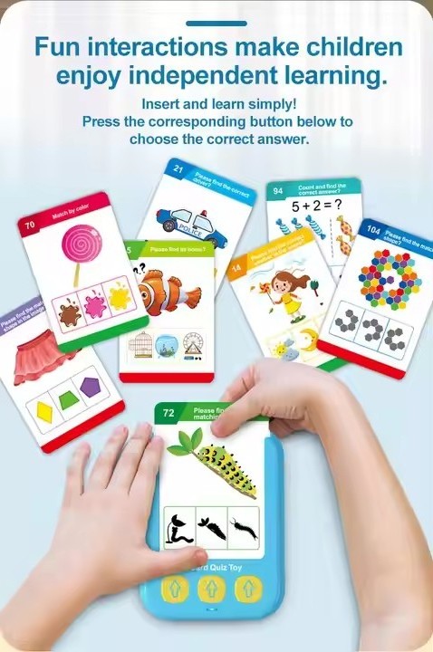 Kids sensory early learning cognitive cards alphabet abc English arabic french  flash cards talking flash cards learning toys