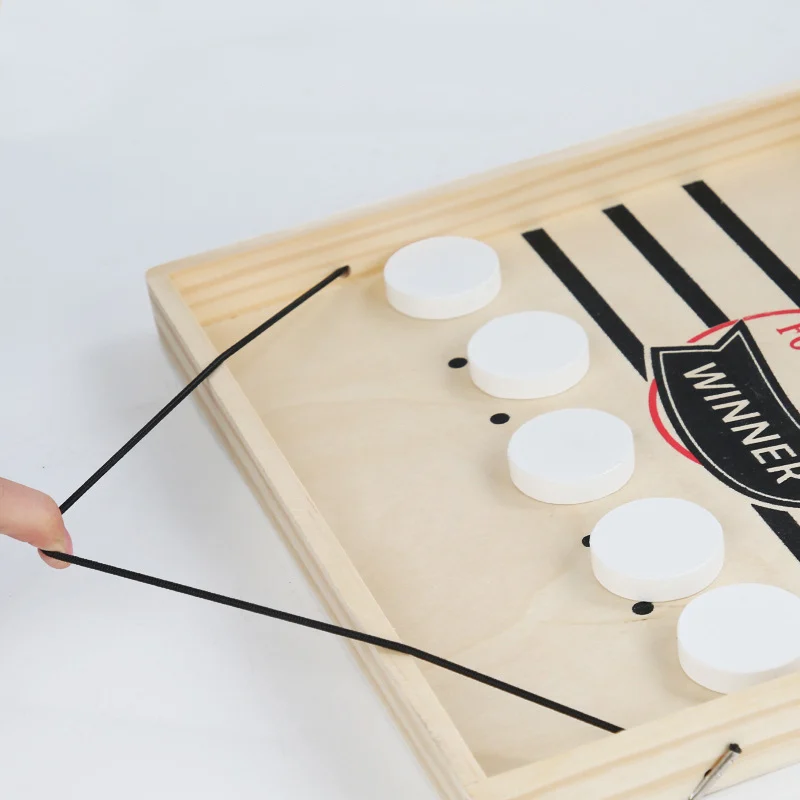 Family Sport Winner Board Game  Wood Fast Sling Puck Game Foosball Winner Family Wooden Hockey Game for kids and adult