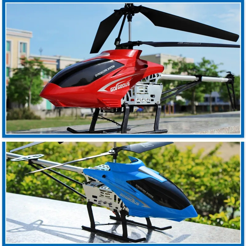 Outdoor 3.5CH Big Size Metal Remote Control Plane Flying Toy Oversized Aircraft Model Drop-Resistant Large Rc Helicopters