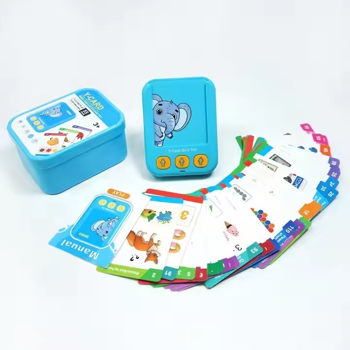 Kids sensory early learning cognitive cards alphabet abc English arabic french  flash cards talking flash cards learning toys