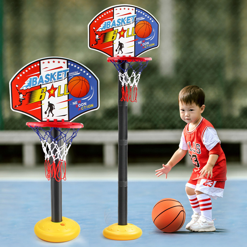 Wholesale Children Home Portable Adjustable Mini Basketball Hoop and Stand Play Game Toys Indoor for Kids 2022