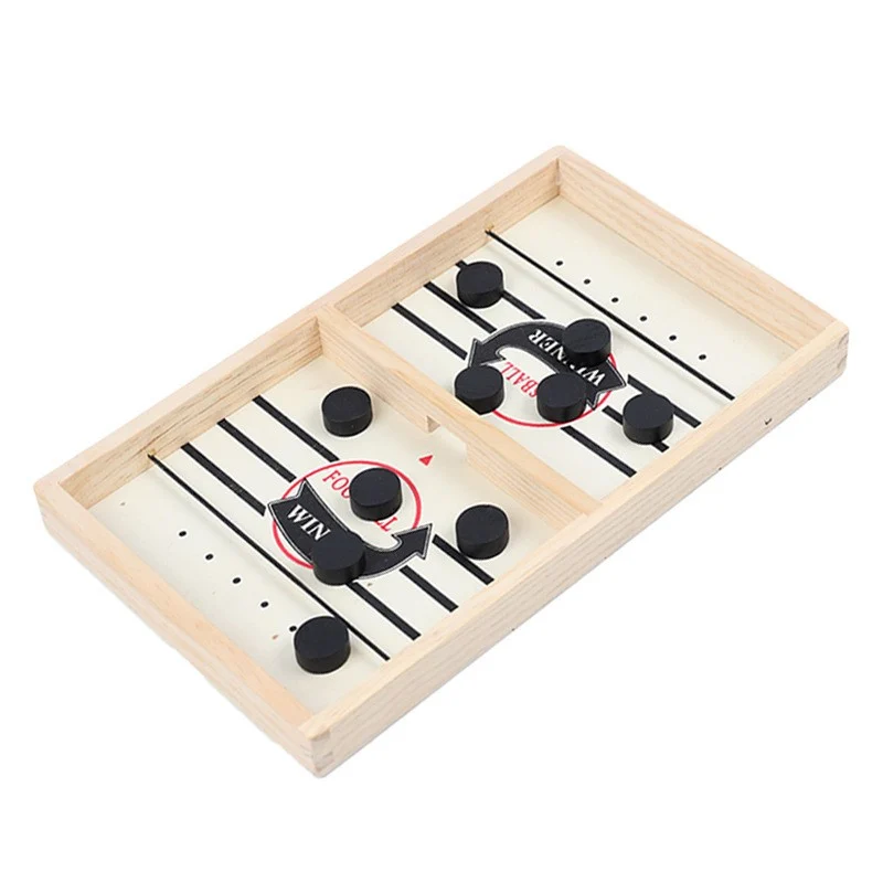 Family Sport Winner Board Game  Wood Fast Sling Puck Game Foosball Winner Family Wooden Hockey Game for kids and adult