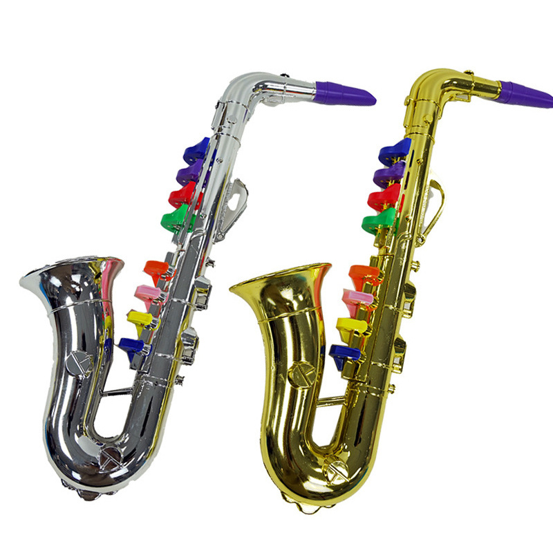 Non-toxic Material Children's Play House Learning Music Electronic Four-tone Trumpet Saxophone Horn Set Toys Musical Instruments