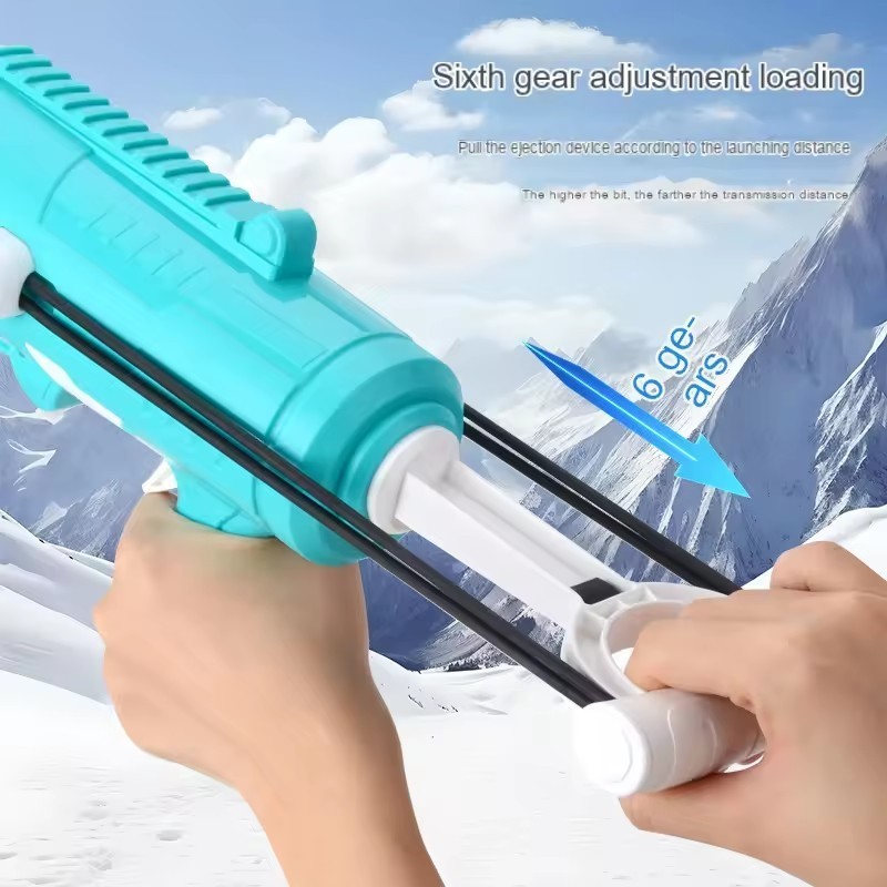 Outdoor Snow Fight Toy Snowball Maker Toy Kit with Snowball Blaster Gun and Winter Snow Toys for Kids Adults