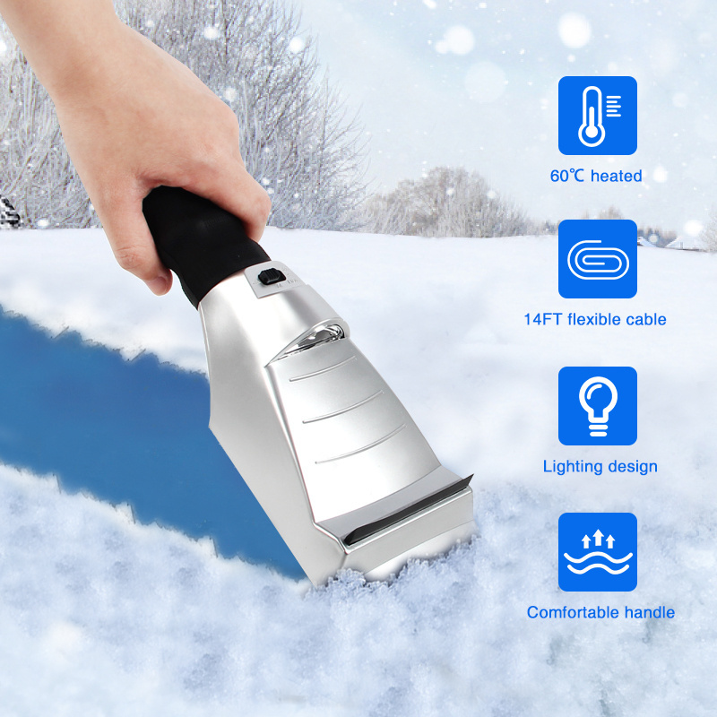 Electric Heated Snow Ice Scraper for Car