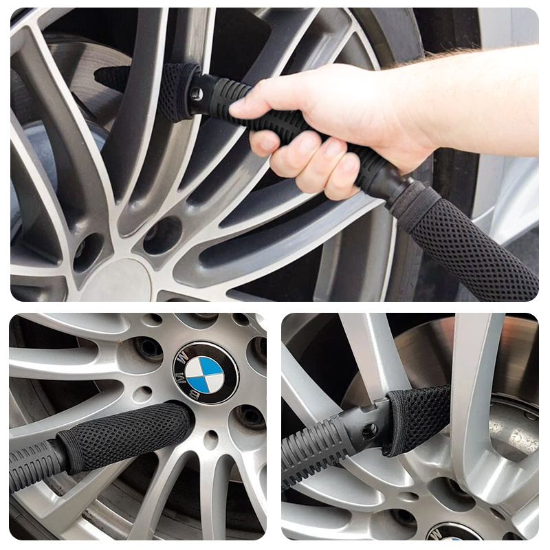 Tire cleaning suit 3 pcs tire brush sponge replace the head wheel brush clean wheels detail gap waxing maintenance on the sponge