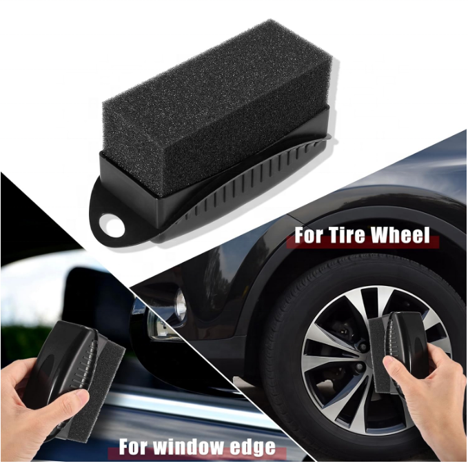 Wheel Rim Trim Contour Detailing Dressing Shine Applicator Pad Tire Waxing Sponge Polishing for Car Truck Tires