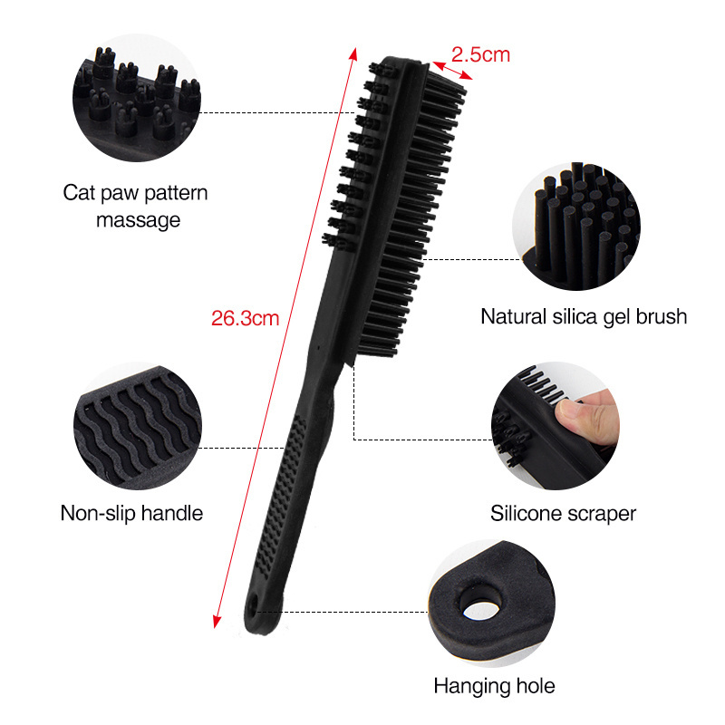 Professional Rubber Pet Hair Removal Brush sofa seat pet hair cleaning brush Automotive leather brush