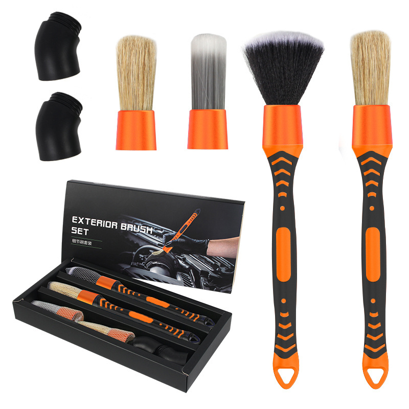 Car soft detailing brush set Auto Detail Brush Kit for Elegant Surfaces Interior Exterior No Scratch for Cleaning Air Vent