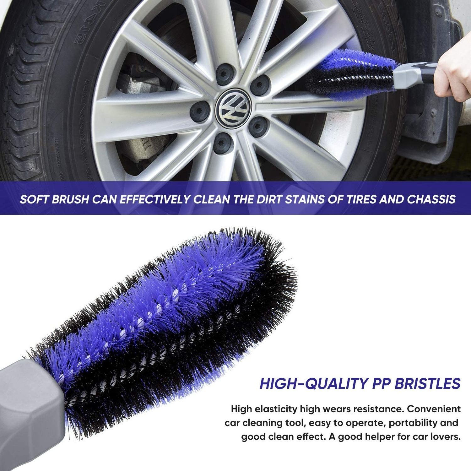 hot sell car cleaning tool washing detailing brush multipurpose use Easy Reach Rim Tire Cleaner car wheel brush