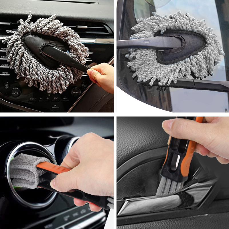 Car cleaning tool 19pcs car wheel tire brush microfiber towel sponge pads kit chenille glove car cleaning kit