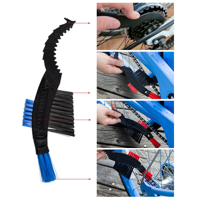 Motorcycle bike chain cleaner tool maintenance bike cleaning brush kit