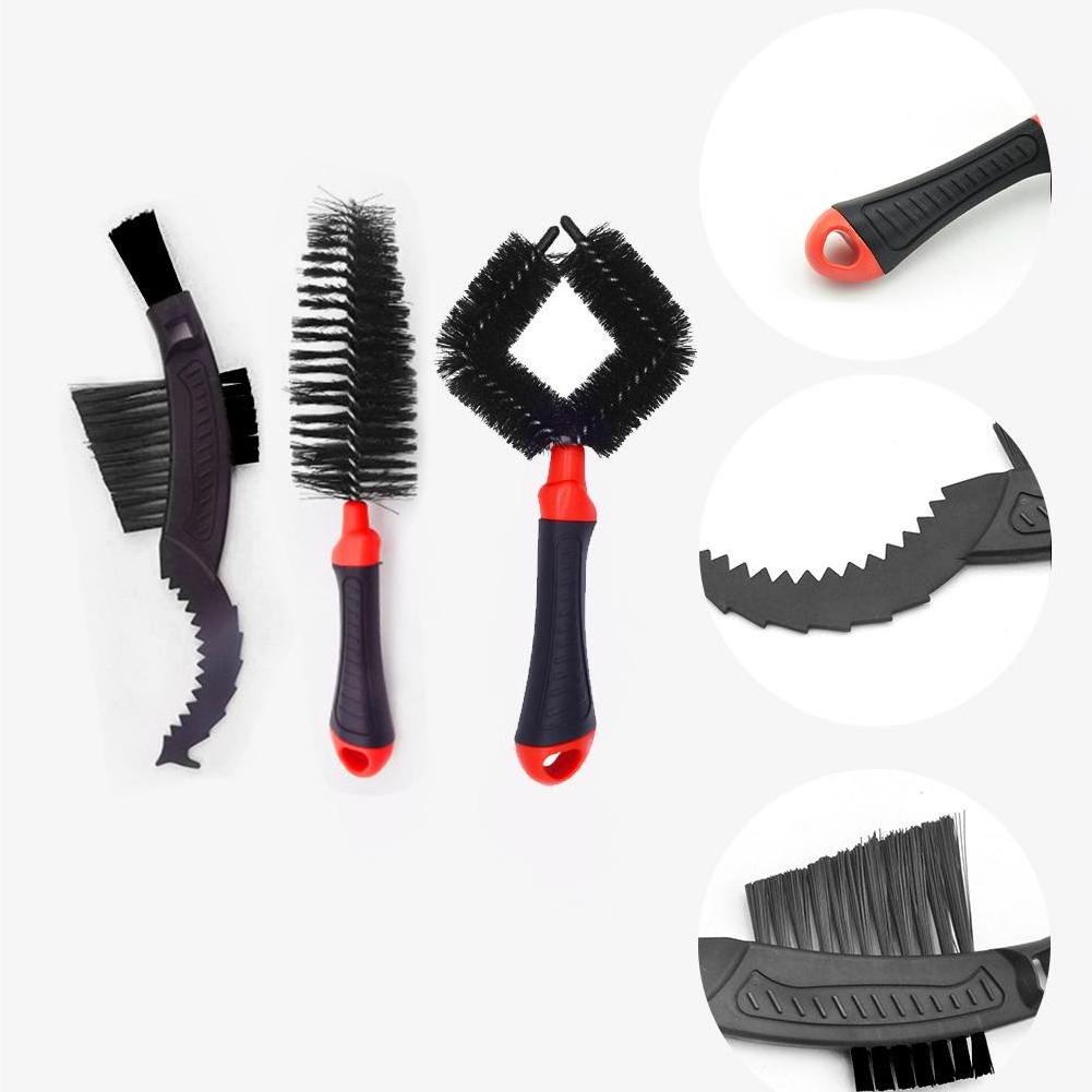 Motorcycle Bike Chain Gears Maintenance Cleaning Brush   3 Pack Bicycle Cleaning detail brush Kit